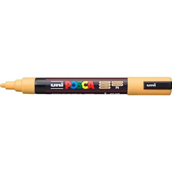 Marker - POSCA - PC-5M - Aprikoosi - 6 yksikköä - Pyyhimätön - Hieno kärki Aprikos