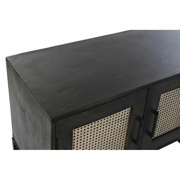 brun skænk i rattan mangotræ (155 x 40 x 61,5 cm)