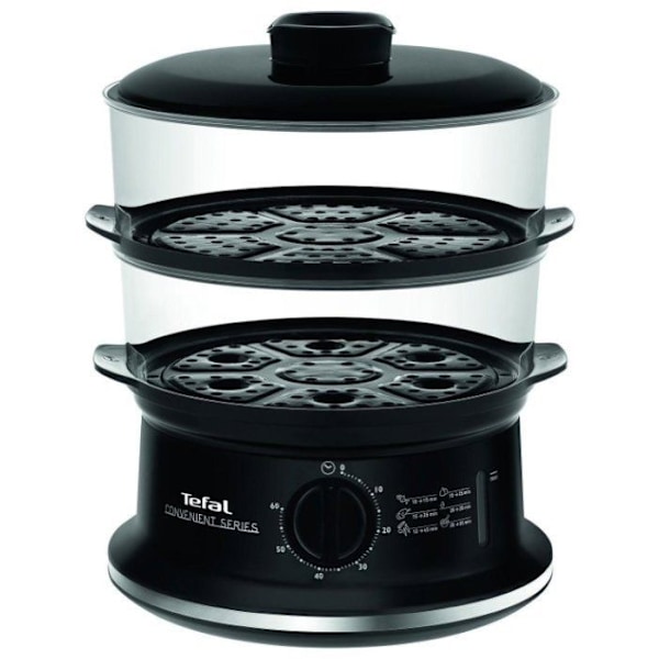 Dampkoger - TEFAL - VC140131 - Sort - 900W - Mekanisk timer Svart