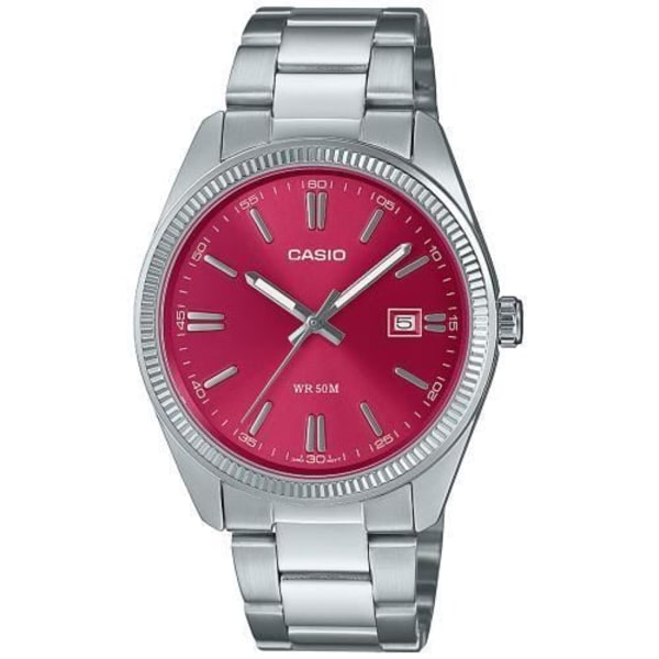 Klocka - CASIO - MTP-1302PD-4AVEF - Analog - Kvarts - Rostfritt stål Röd