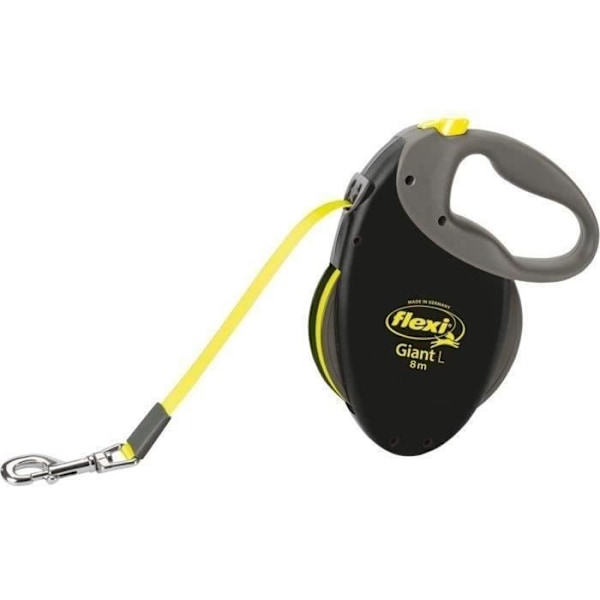 Flexi Neon Giant - FLEXI - GT3-210-S-NEO-12 - Musta ja keltainen - Koiraille jopa 50 kg Sort og gul