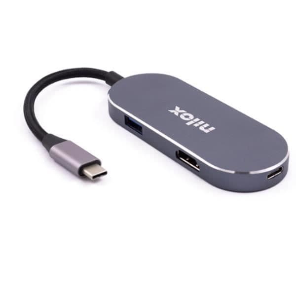 USB-C-tukiasema – Nilox – HDMI + 3 USB – Power Delivery