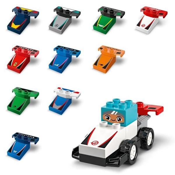 LEGO DUPLO Min by 10445 Racerbiler og F1-teamets kørere - Legetøj 2 år Flerfärgad