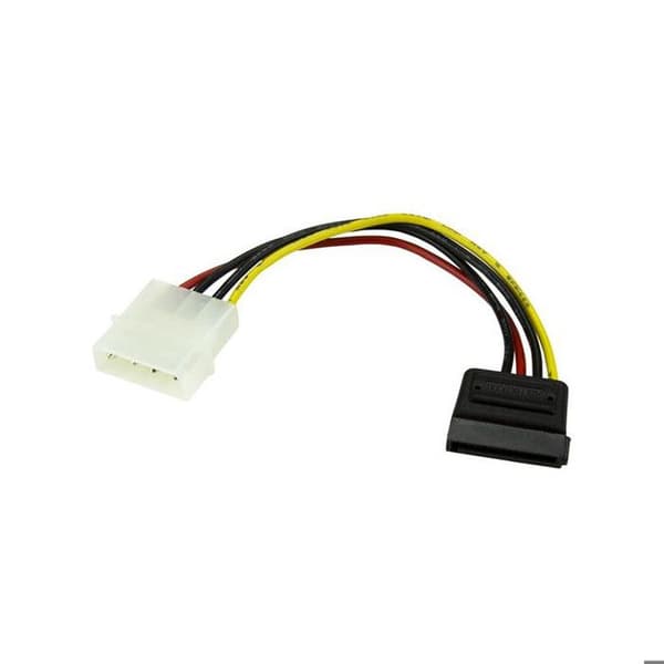 Strømkabel - StarTech - LP4 til SATA - 15 cm - Sort - Livstidsgaranti