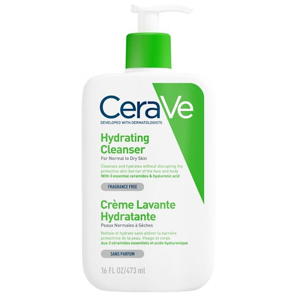 Hydrerende rensecreme - CERAVE - Ansigt Krop - Hyaluronsyre - 3 ceramider - 473ml