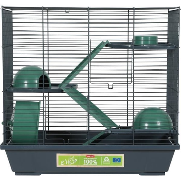 Burkgrav - Zolux - Ehop - 3 våningar - Återvunnen plast - 51x27x48cm