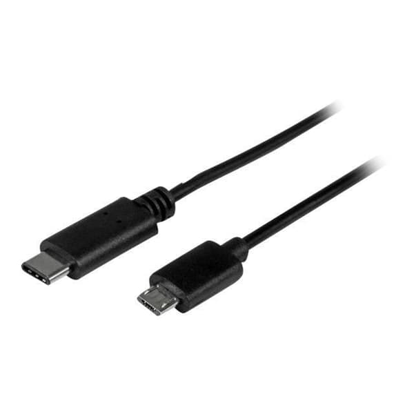USB-C til Micro USB-kabel på 50 cm - STARTECH - Opladning og synkronisering - Sort