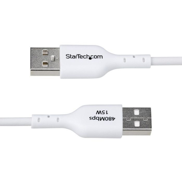 StarTech.com USB-A til USB-C opladningskabel 1m 3A USB 2.0 hvid synkronisering