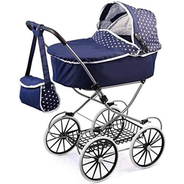 Dockvagn - Bayer - Classic Deluxe Barnvagn - Blå - 69 x 42 x 89 cm - Lämplig för 46 cm dockor Blå