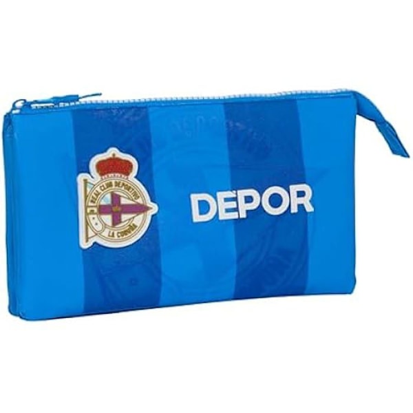 Trippelsats - SAFTA - Real Deportivo DE LA CORUÑA - Bekväm - Mångsidig - 22x3x12 cm - Blå Blå