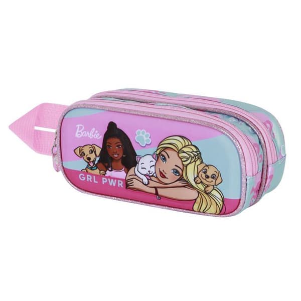 Trousse Double 3D - Barbie Pets - Pink - One Size Rose
