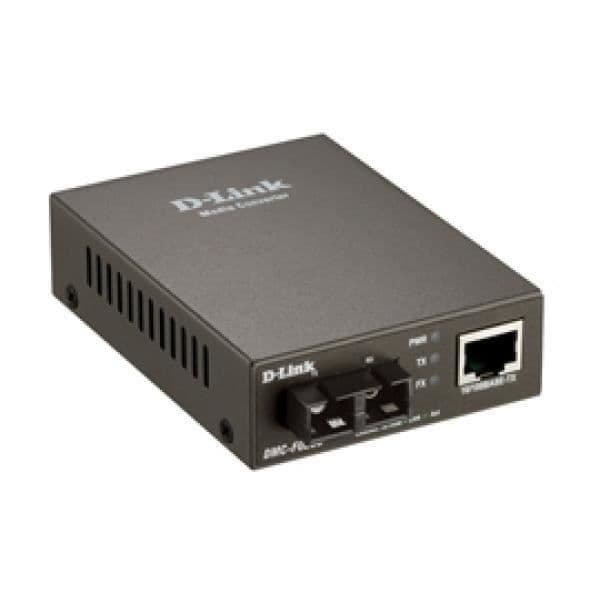 Fiber media converter - D-Link - DMC F02SC - LAN 100 Mo - RJ-45 / SC multimode - 2 km Sort