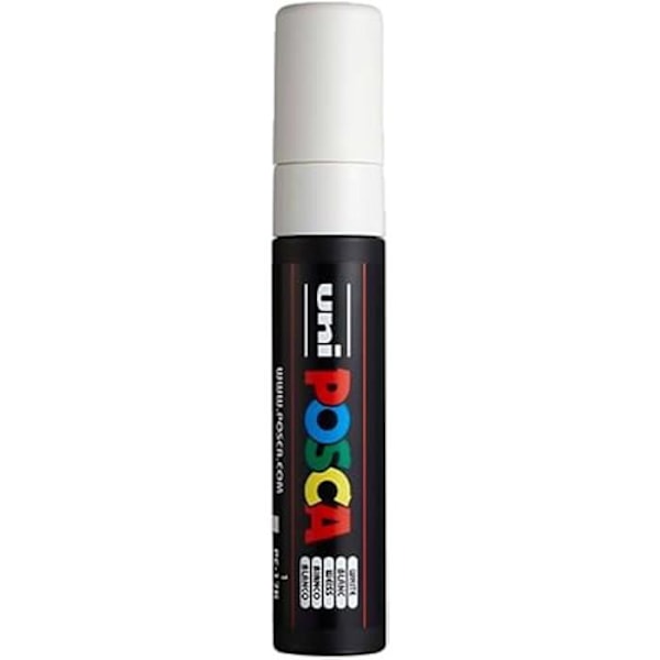 POSCA markör med extra stor rektangulär spets - UNI-BALL - Vit Vit