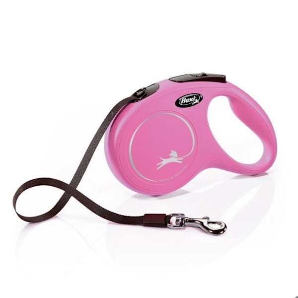 Snor - Flexi - New Classic S Tape - 5 m - Pink - Til hunde op til 15 kg Rosa