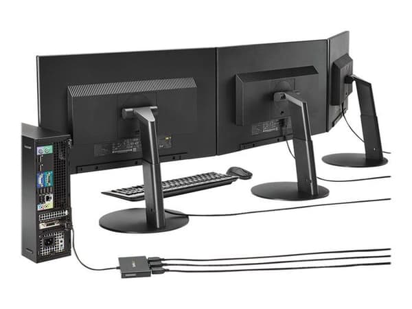 Videodistribution - STARTECH.COM - MSTMDP123HD - Mini DisplayPort til 3x HDMI - MST Hub - Sort