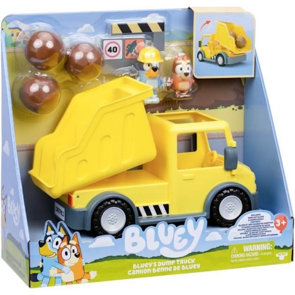 Roskakuorma-auto - BLUEY - Bluey ja Bingo - Figuriinit mukana - Muokattavat lisävarusteet