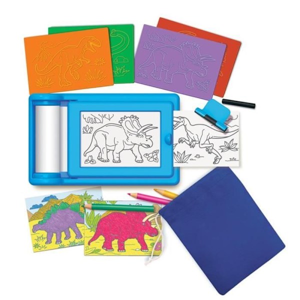 Taidepaketti - 4M KidzMaker - DINOSAURUS TAIDESTUDIO - 18x25x6.5cm - Lapsille 4+ - Beige