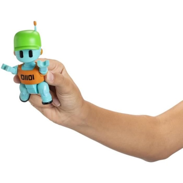 Nivellyhdyttävä hahmo - BANDAI - Stumble Guys - Robot Guy - 11 cm - Tarrat mukana