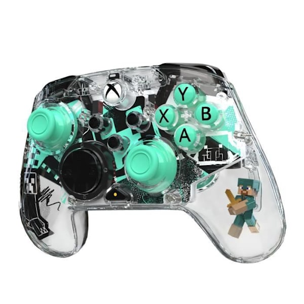 Controller - Xbox Series X|S, Xbox One og PC - Minecraft: Diamond - Trådløs - PDP - Gennemsigtig Transparent
