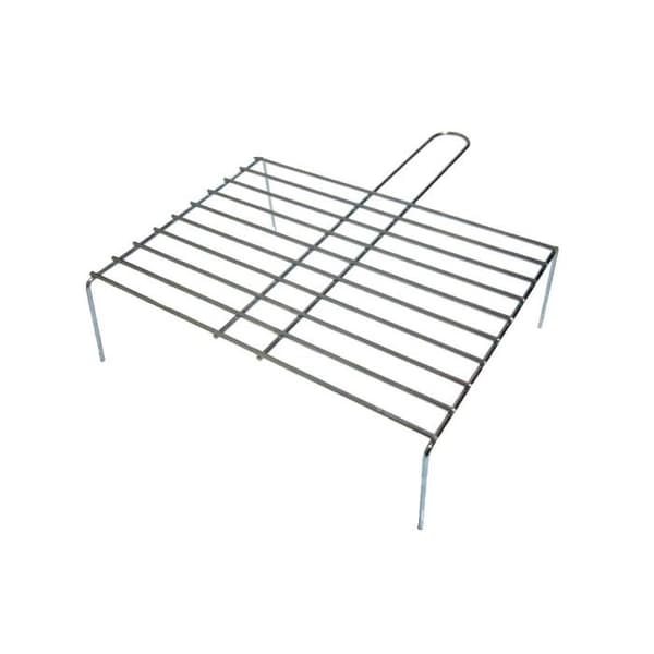 Grill med fødder til grill - Zink - 40x27 cm Rostfritt stål