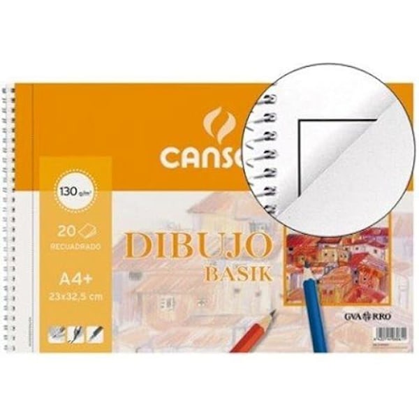 Tegneblok - LIDERPAPEL - Basik - A4+ - 20 mikroperforerede ark - 130g Vit