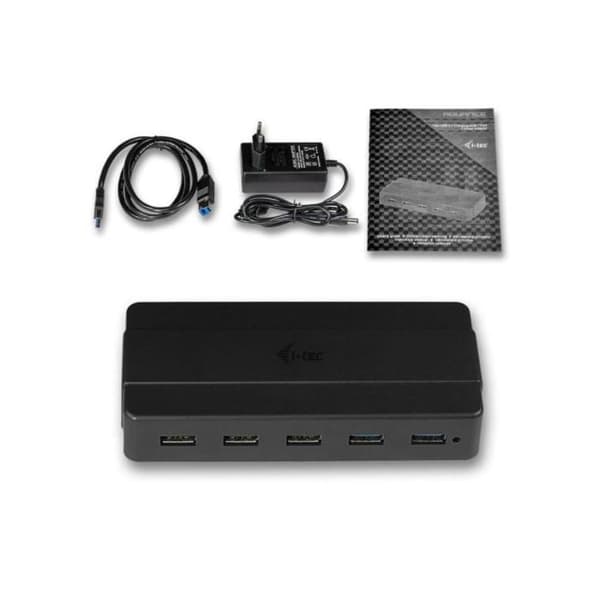 Koncentrator (hub) - I-TEC - 7 porte - USB 3.0 - Med strømadapter