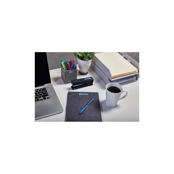 DYMO LabelManager tapekassette D1 9mm x 7m Sort/blå (kompatibel med LabelManager og LabelWriter Duo)