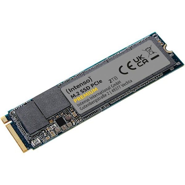 SSD intern M.2 - Intenso - 2 To - PCIe NVMe - Læsehastighed 2100 Mo/s - Skrivehastighed 1700 Mo/s