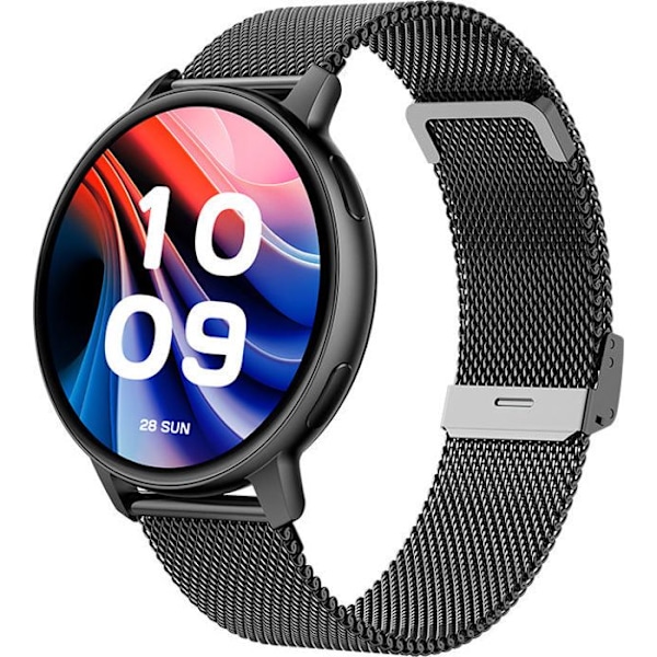 SPC SMARTEE DUO CLASSIC - Sort smartwatch med udskiftelig rem, AMOLED 1,43", Bluetooth-opkald, 8J batteri, IP68