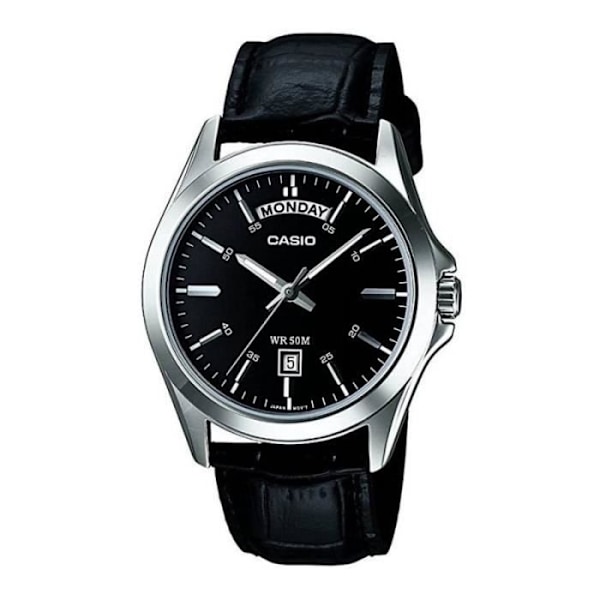Montre - MTP - MTP-1370L-1A - Stål - Sort - Vandtæthed 5 Atm Svart