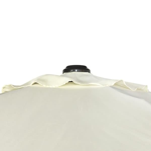 Aktiv rektangulær haveparasol - Aluminiumsstang - Cremefarve