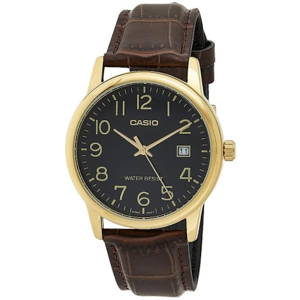 Kello - Casio - MTP-V002GL-1B - Kvarts - Nahan nahkaa - Vesitiivis sort