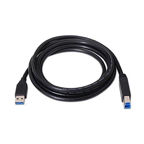 USB 3.0 tyyppi A/M-B/M musta kaapeli 2 metriä