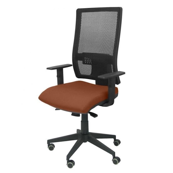 Ergonomisk kontorstol med syncro-mekanisme og højdejusterbart ryglæn lavet af åndbart mesh med nakkestøtte og sæde