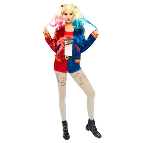 Amscan Harley Quinn självmordsdräkt Röd jag