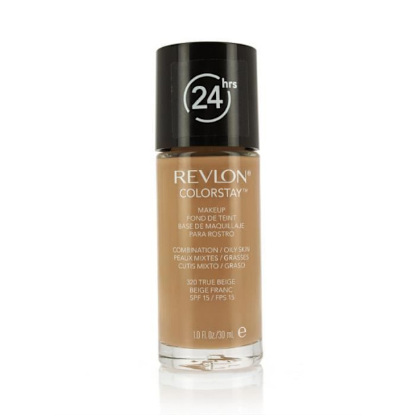 Meikkivoide, 320 - True Beige, sekoitus rasvaiselle iholle - 30ml - Colorstay - Natural, Revlon Make-Up, Naiset