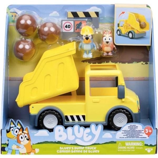 Roskakuorma-auto - BLUEY - Bluey ja Bingo - Figuriinit mukana - Muokattavat lisävarusteet
