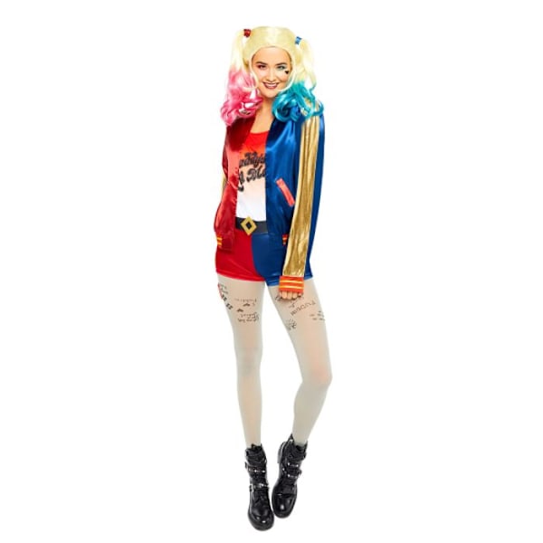 Amscan Harley Quinn självmordsdräkt Röd jag