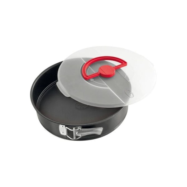 Moule à manqué à charnière 26 cm med transportlåg Dr. Oetker Bake and Go Svart