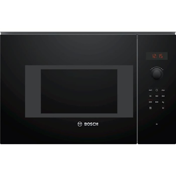 Enkelt indbygget mikroovn -BOSCH SER4 - BFL523MB1F - Sort - 7 automatiske programmer - 38,2 x 59,4 x 31,7 cm Svart