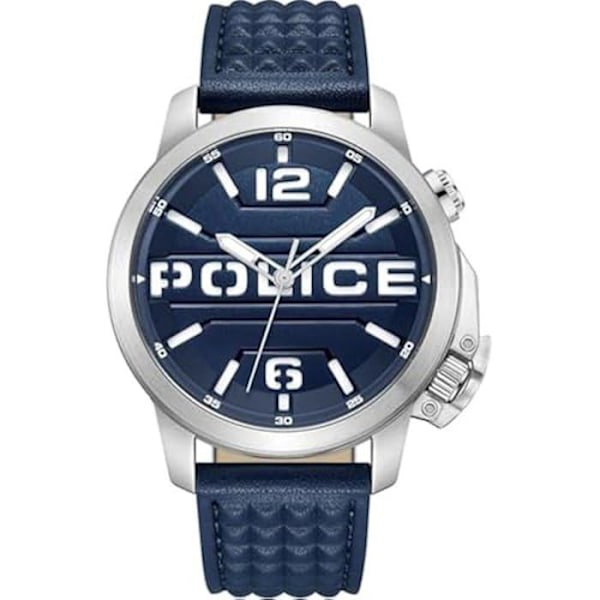 Montre - POLICE - PEWJD0021702 - Automatisk - Rustfrit stål - Vandmodstand 5 ATM Silver, Blå