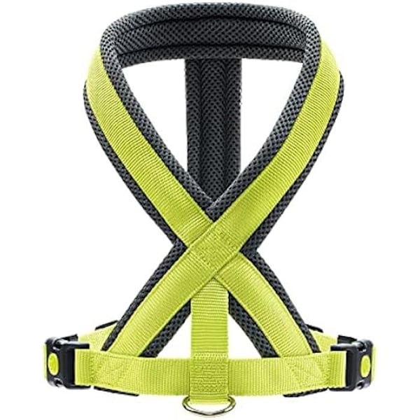 Hundesele - HUNTER - London Comfort - Størrelse L - Rivefast polyester - Blød polstring lime