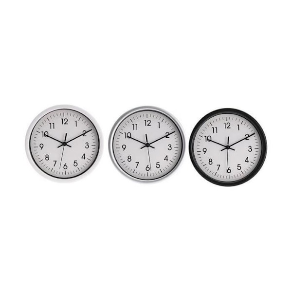 Vægur - edm - Sort - Ø 20 cm - PVC - Moderne design Svart