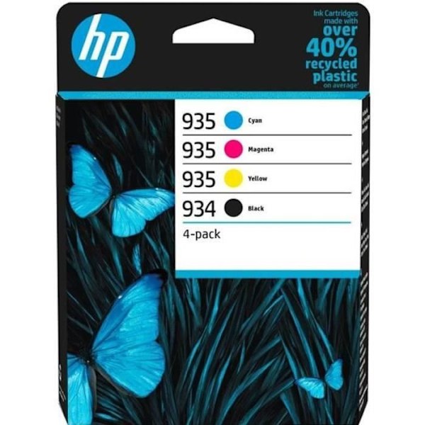 HP 934/935 4-pack originale sorte, cyan, gule og magenta blækpatroner (6ZC72AE) til HP OfficeJet Pro 6200