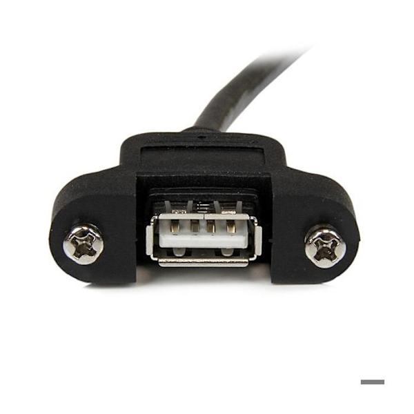 Panelmonteret USB 2.0 kabel - STARTECH - 30 cm - Sort