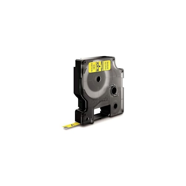 DYMO LabelManager tapekassette D1 6mm x 7m Sort/Gul (kompatibel med LabelManager og LabelWriter Duo)
