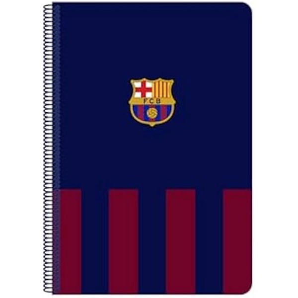 Folio Notebook - SAFTA - F.C. BARCELONA - 80 ark - Hårt pärm - Perfekt för barn Marinblå/granat