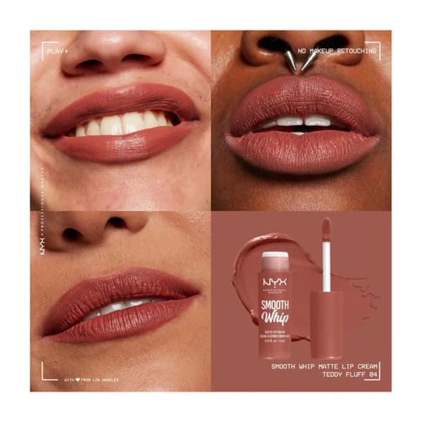 Læbestift - SMOOTH WHIPE - Mat - 4 ml - Perfekt dækning Strålende nuancer