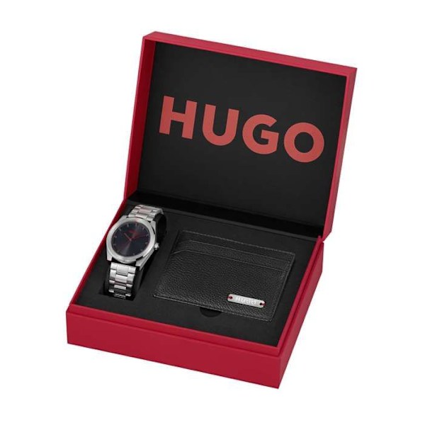 Coffret Gåva Klocka Och Luminös Plånbok - HUGO