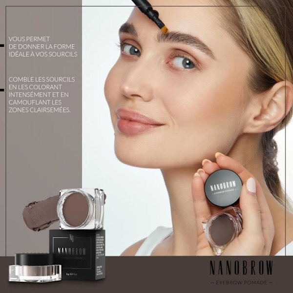 Nanobrow Eyebrow Pomade Tummanruskea - Vedenpitävä kulmakarvojen pomade